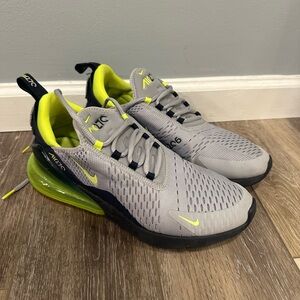 Nike Air Max 270 Gray with Neon Green Accents